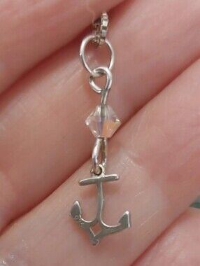 925 Sterling Silver Dainty Anchor Pendant Necklace Minimalist 18"